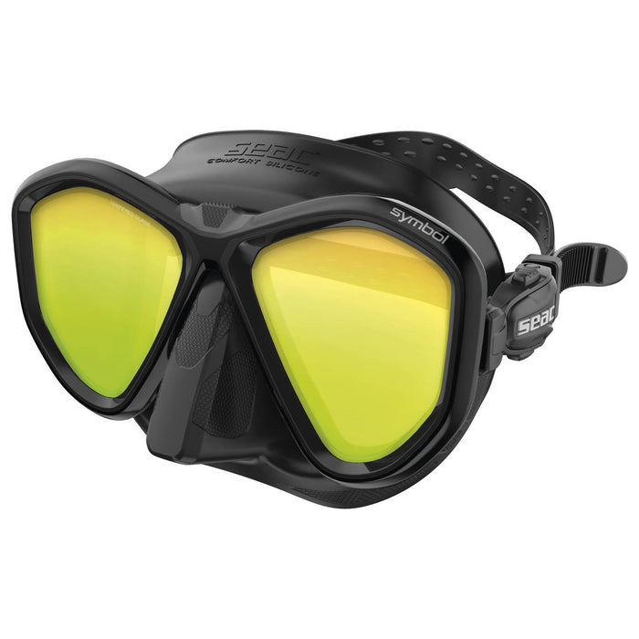 Máscara de Buceo Symbol Lentes Espejadas Negra-Negra Seac 75-70N-SBL-LS