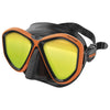 Máscara de Buceo Symbol Lentes Espejadas Negra-Naranja Seac 75-70O-SBL-LS
