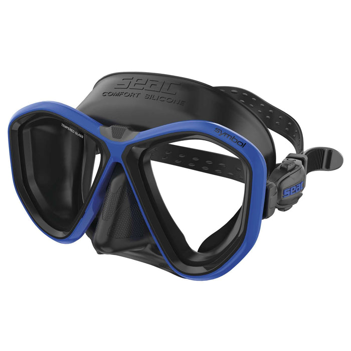 Máscara de Buceo Symbol Asian Fit Negra-Azul Seac 75-72B-SBL