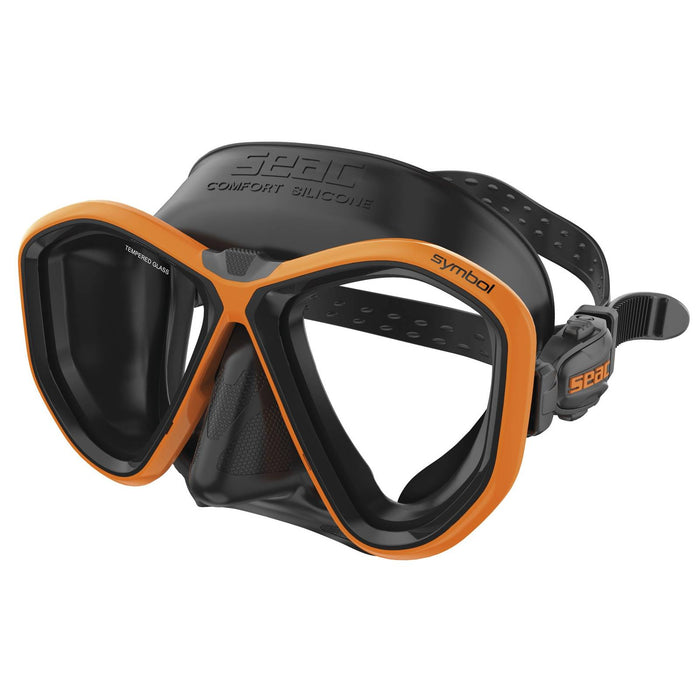 Máscara de Buceo Symbol Asian Fit Negra-Naranja Seac 75-72O-SBL