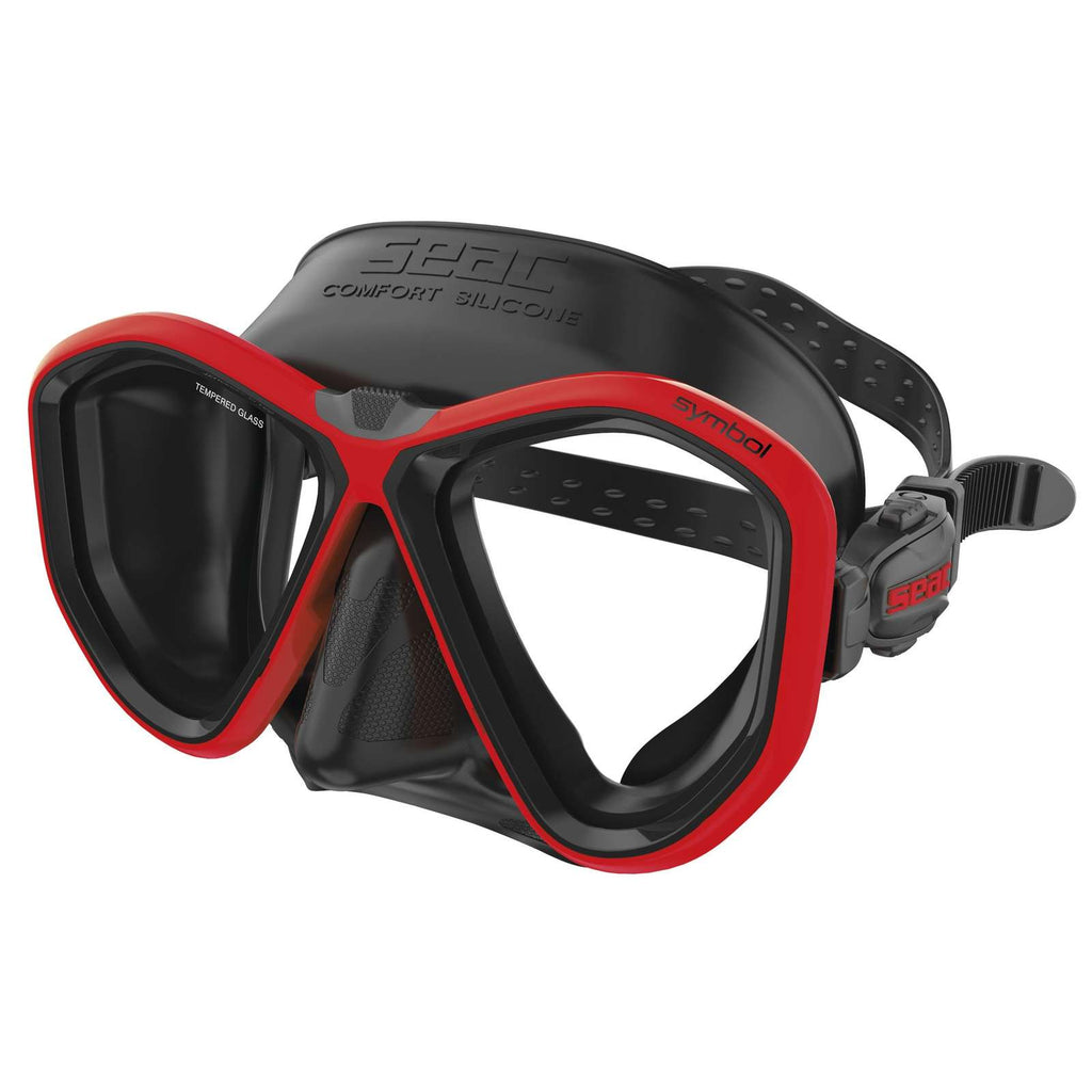 Máscara de Buceo Symbol Asian Fit Negra-Roja Seac 75-72R-SBL