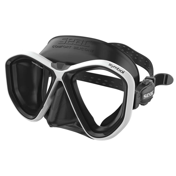 Máscara de Buceo Symbol Asian Fit Negra-Blanca Seac 75-72W-SBL