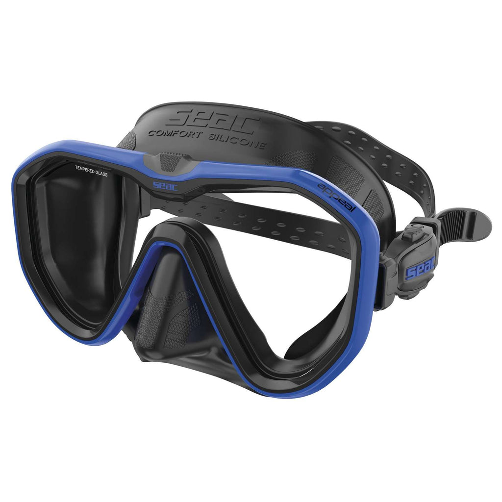 Máscara de Buceo Appeal Asian Fit Negra-Azul Seac 75-75B-SBL