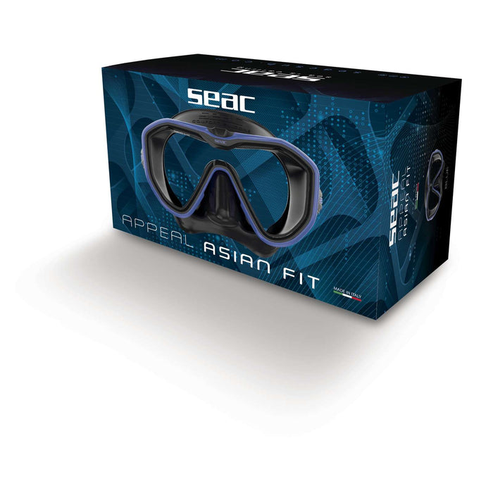Máscara de Buceo Appeal Asian Fit Negra-Azul Seac 75-75B-SBL