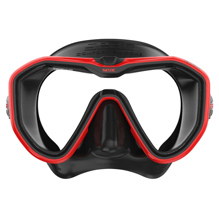 Máscara de Buceo Appeal Asian Fit Negra-Roja Seac 75-75R-SBL