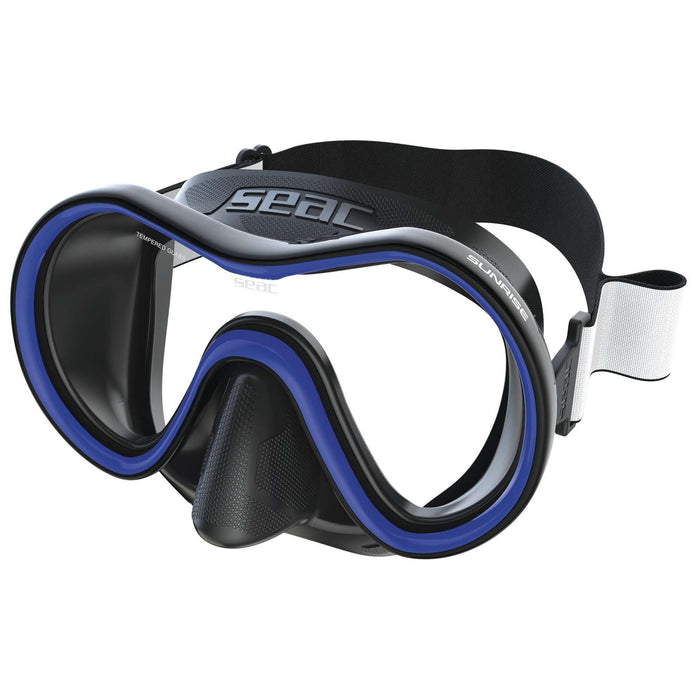 Máscara de buceo Sunrise Negro-Azul Seac 75-78B-SBL