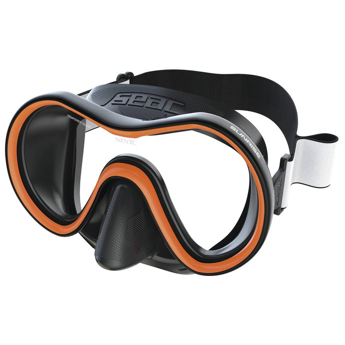 Máscara de buceo Sunrise Negro-Naranja Seac 75-78B-SKL