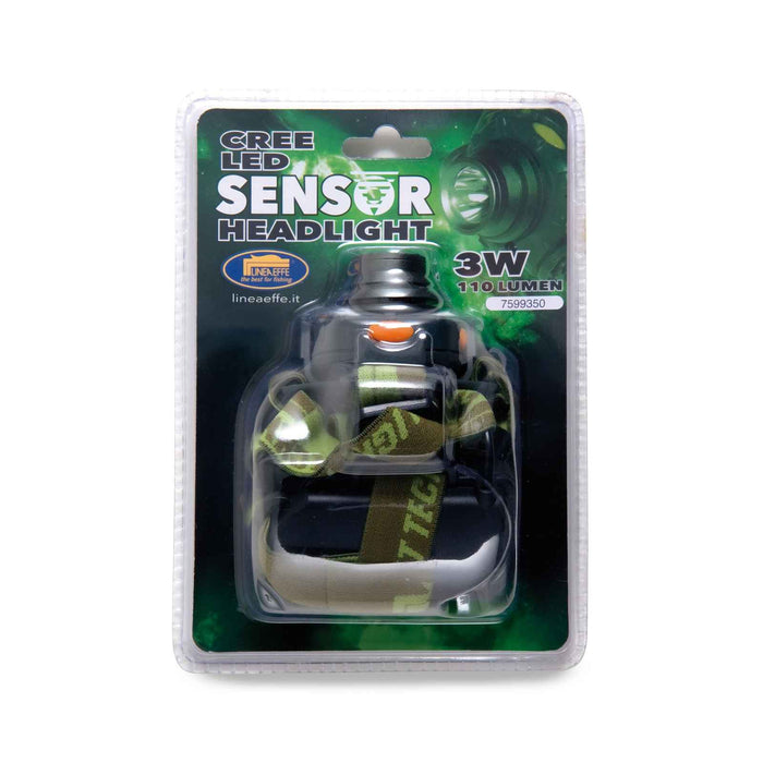 Lampe frontale 3 Watt Cree Led avec capteur de mouvement Lineaeffe 7599350