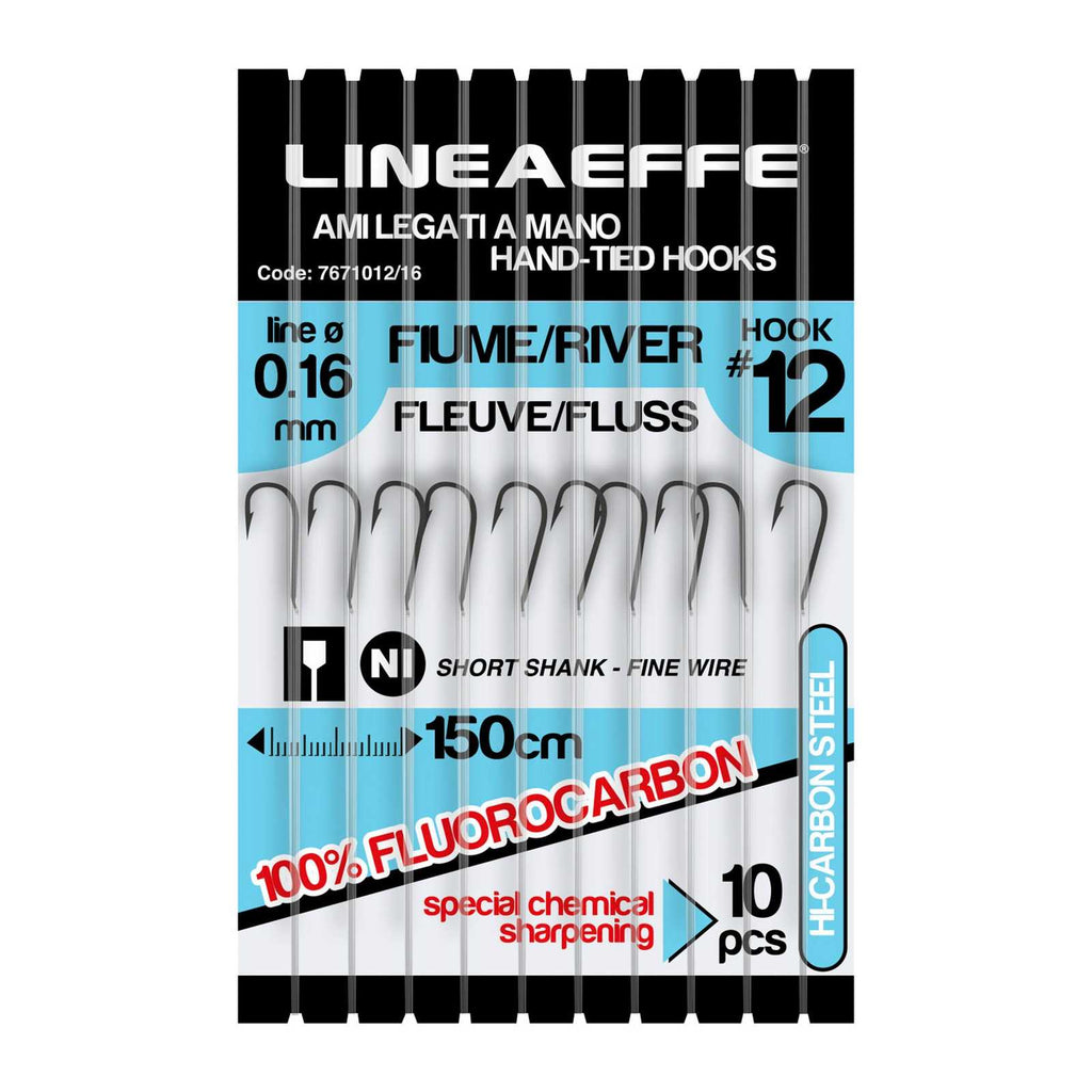Anzuelos de Pesca Fluorocarbono Río 150cm Tamaño 18 Diámetro 0,12 Lineaeffe 7671018-12
