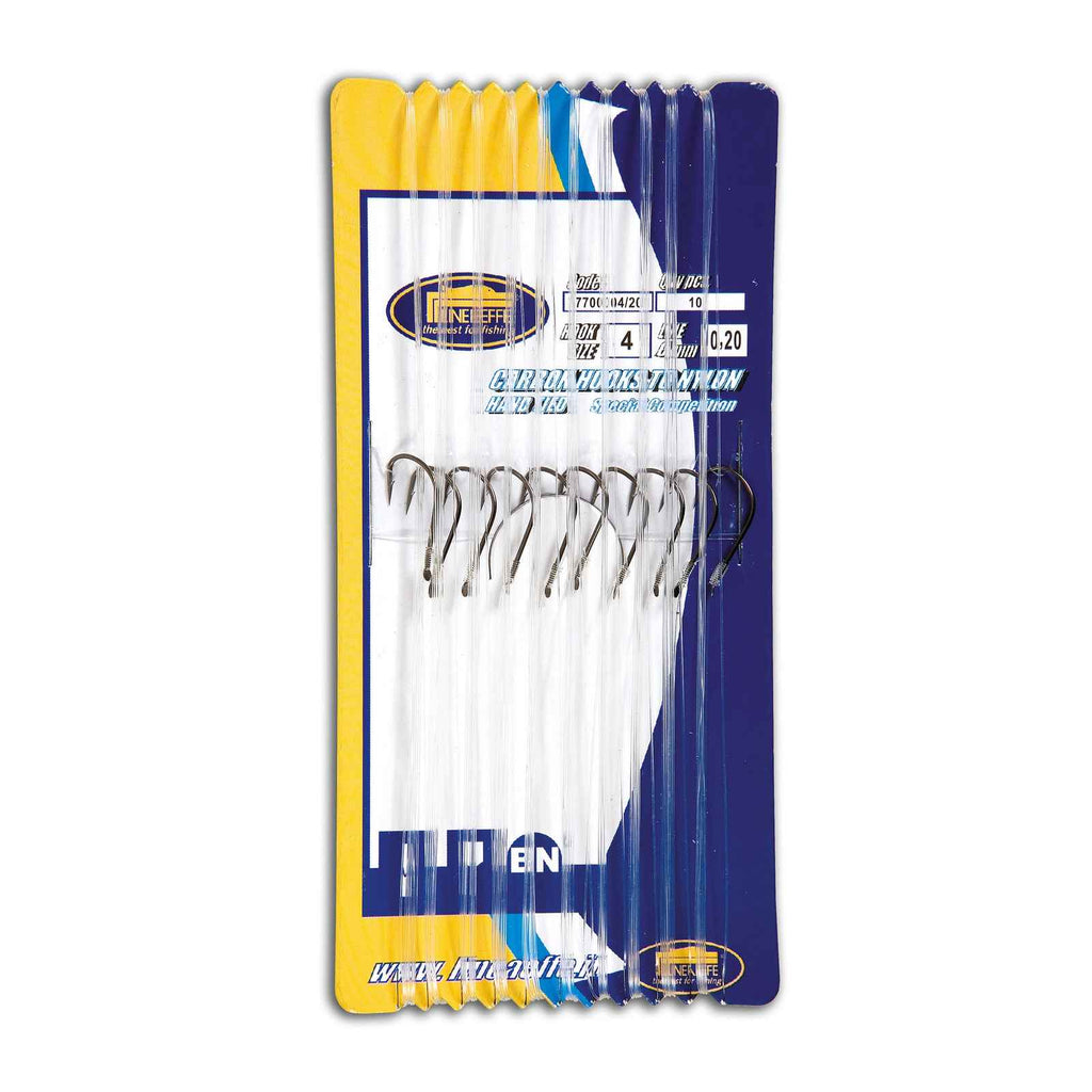 Anzuelos Chinu negro niquelado Tamaño 4 Diámetro 0,20 Lineaeffe 7700004-20