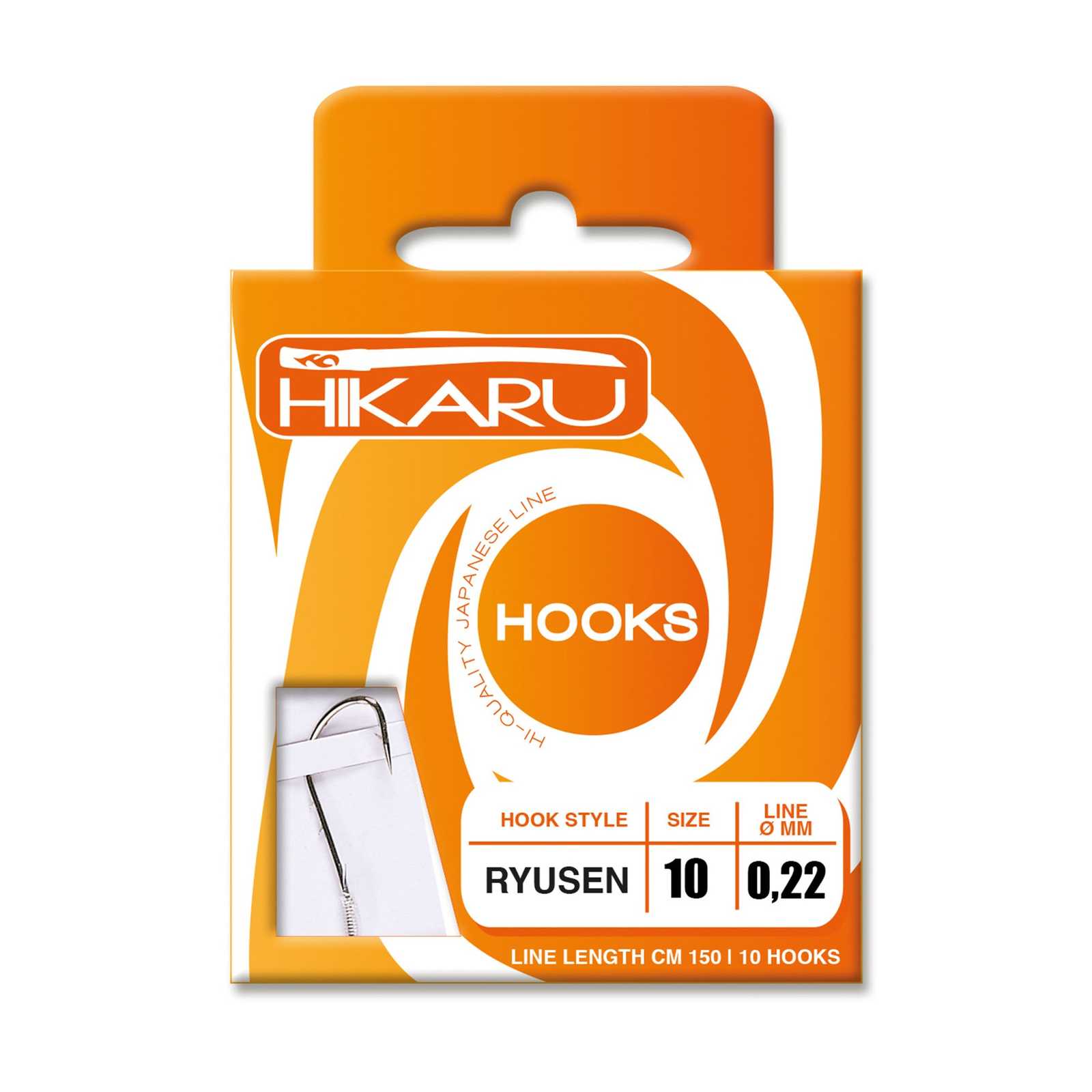 Fishing Hooks Ryusen Nickel Size 10 Diameter 0,20 Hikaru 7701210-20 Fishing Hooks Ryusen Nickel Size 10 Diameter 0,20 Hikaru 7701210-20