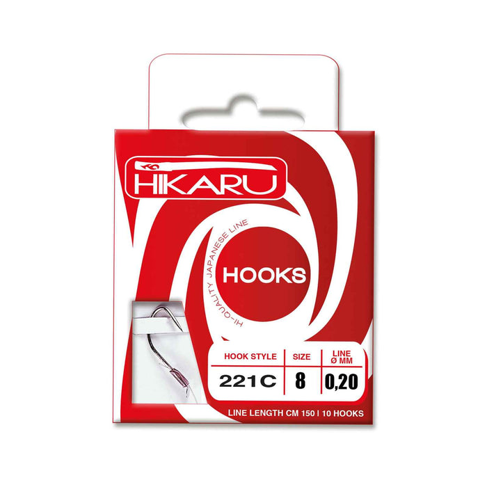 Anzuelos de Pesca Modelo 221C Tamaño 2 Diámetro 0,25 Hikaru 7702102-25