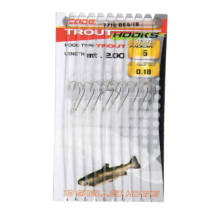 Anzuelos de Pesca Trucha Tamaño 10 Diámetro 0,12 Lineaeffe 7710010-12