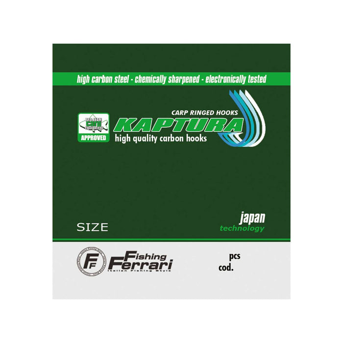 Hameçon carpe Droit Kaptura Taille 2 Pêche Ferrari 7951202