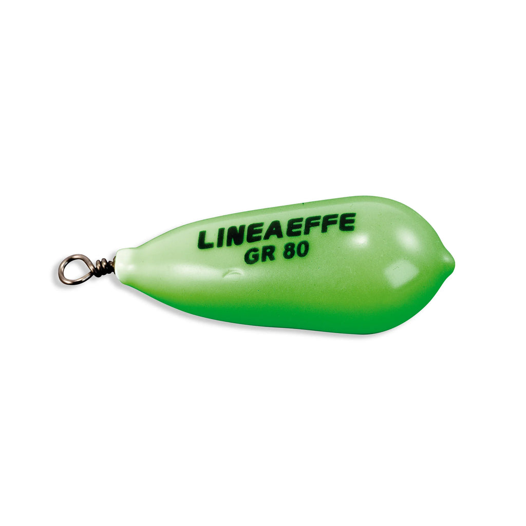Lineaeffe Phosphorescent Green Pear Fishing Lead with Swivel