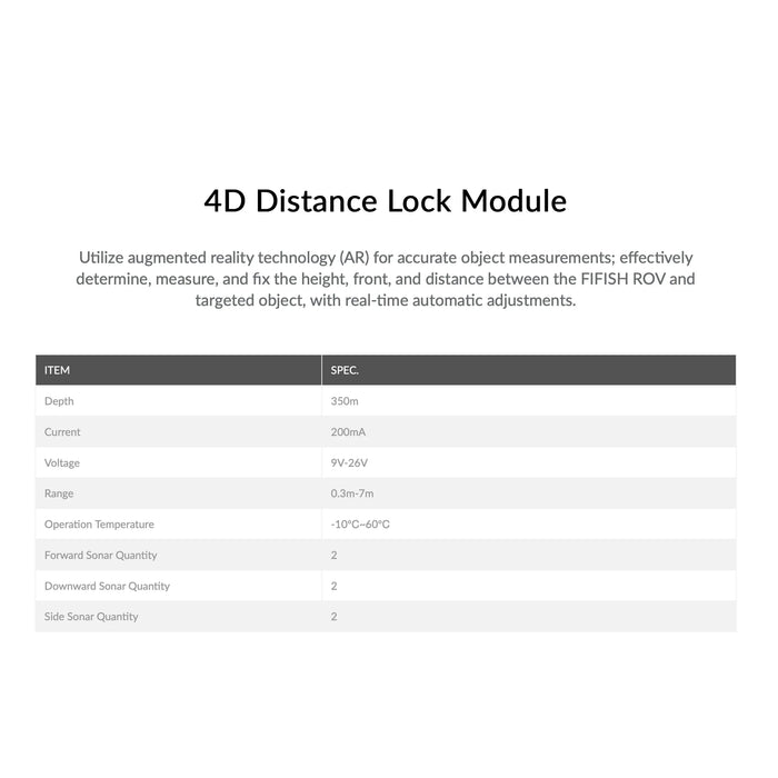 Module de Verrouillage de Distance 4D pour Fifish W6 Qysea