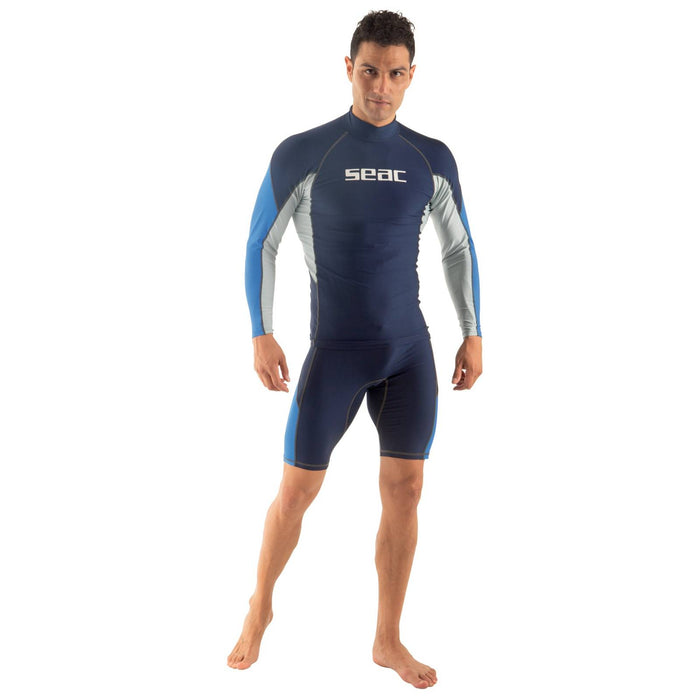 Rash Guard Raa Long Evo Homme Bleu Foncé M Seac 9316-03