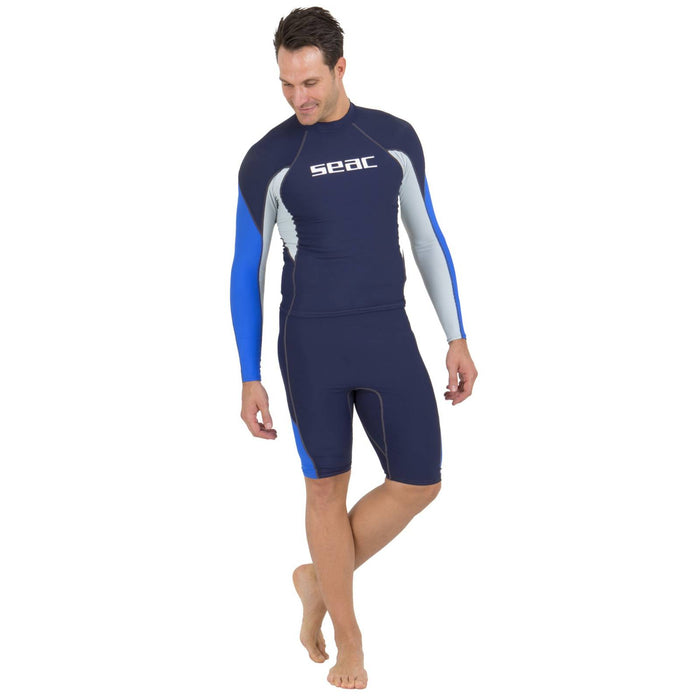 Rash Guard Raa Manga larga Evo Hombre Azul oscuro L Seac 9316-04