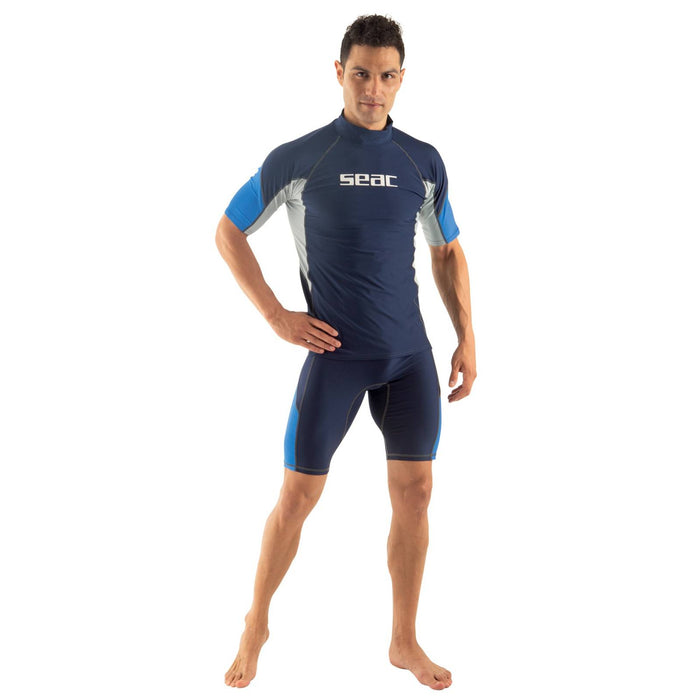 Rash Guard Raa Short Evo Man Dark-Blue S Seac 9317-02