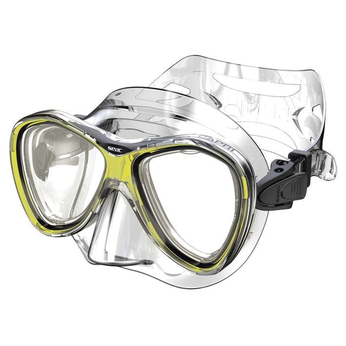 Maschera da Snorkeling Capri Slt Trasparente-Gialla Seac 9419Y