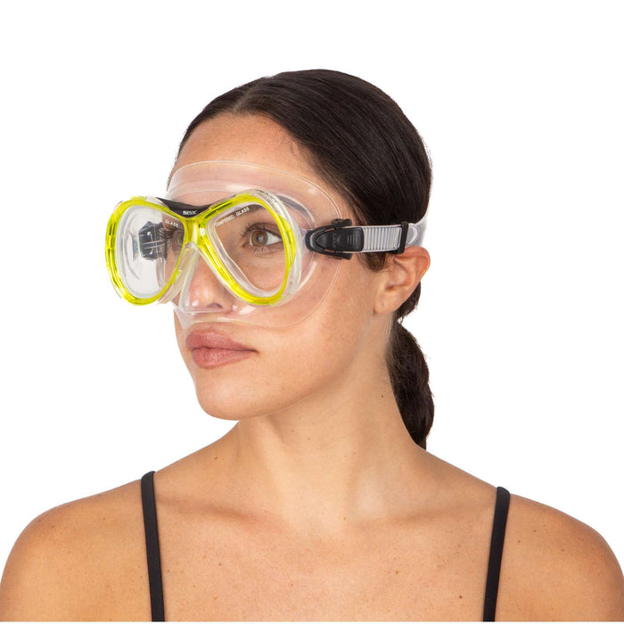 Maschera da Snorkeling Capri Slt Trasparente-Gialla Seac 9419Y