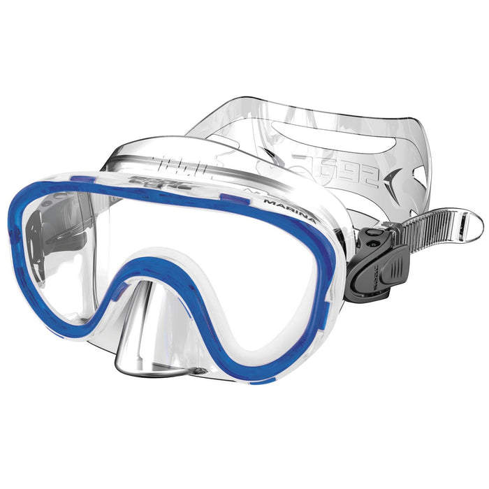 Masque de snorkeling Marina Enfants Transparent-Bleu Seac 9426B