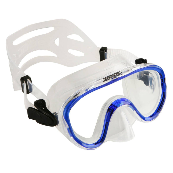 Masque de snorkeling Marina Enfants Transparent-Bleu Seac 9426B