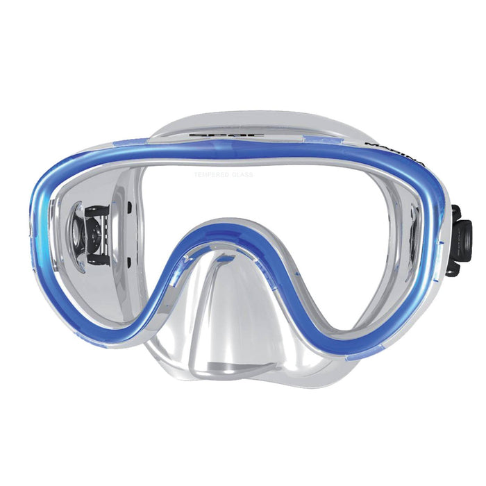 Masque de snorkeling Marina Enfants Transparent-Bleu Seac 9426B