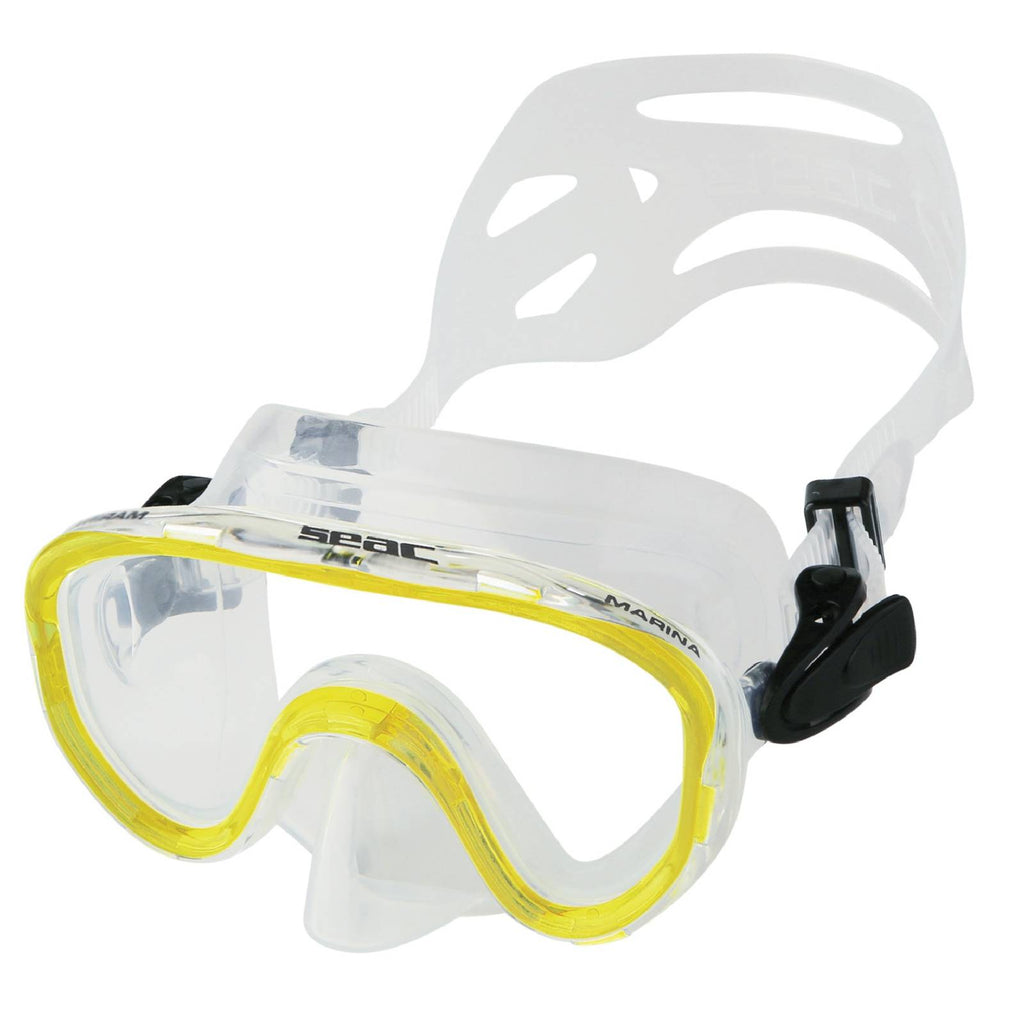 Masque de snorkeling Marina Enfants Transparent-Jaune Seac 9426Y