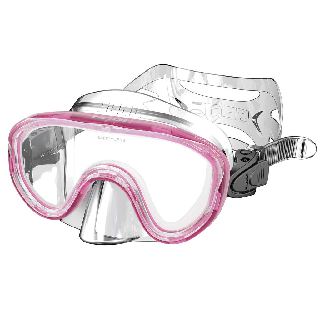 Masque de snorkeling Marina Enfants Slt Transparent-Rose Seac 9428P