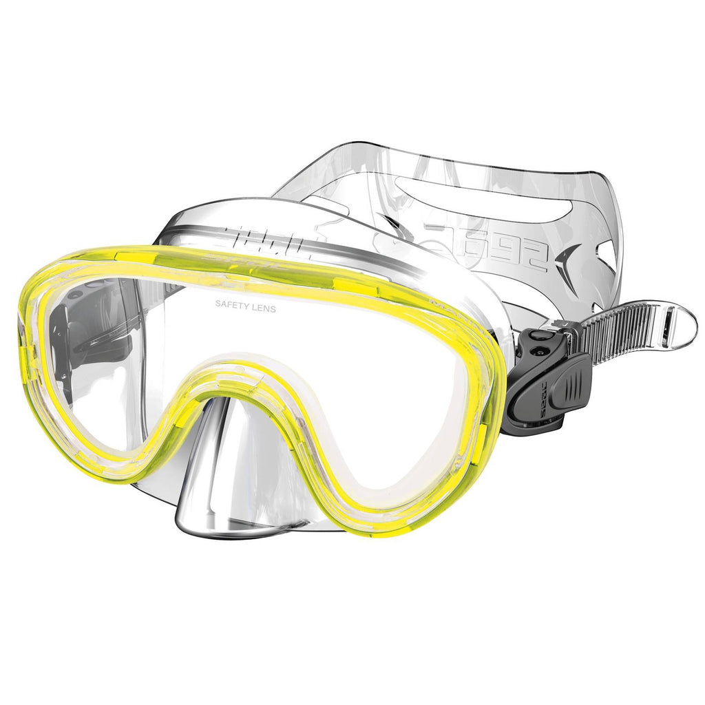 Masque de snorkeling Marina Enfants Slt Transparent-Jaune Seac 9428Y