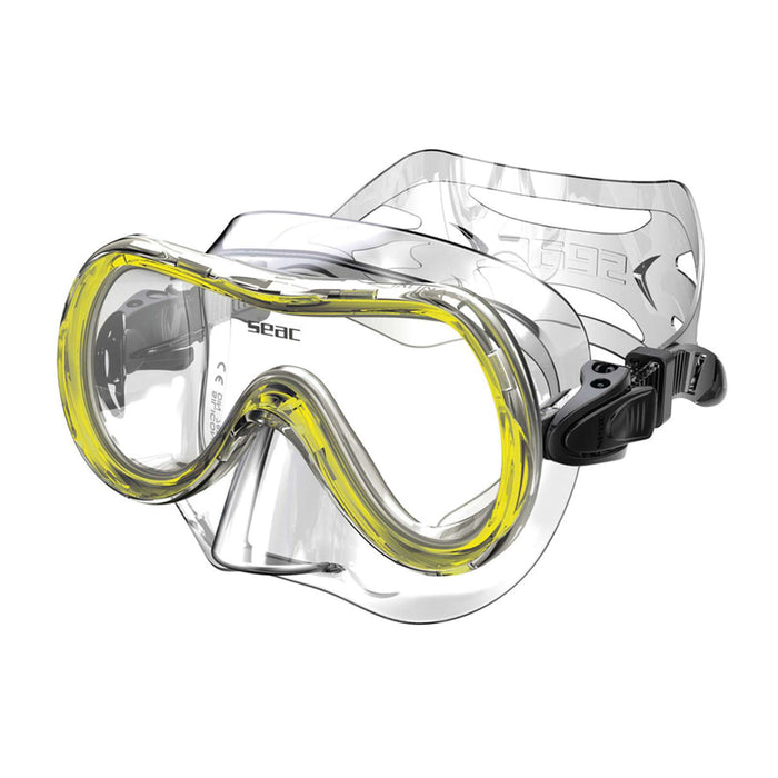 Masque de snorkeling Salina Md Transparent-Jaune Seac 9446Y