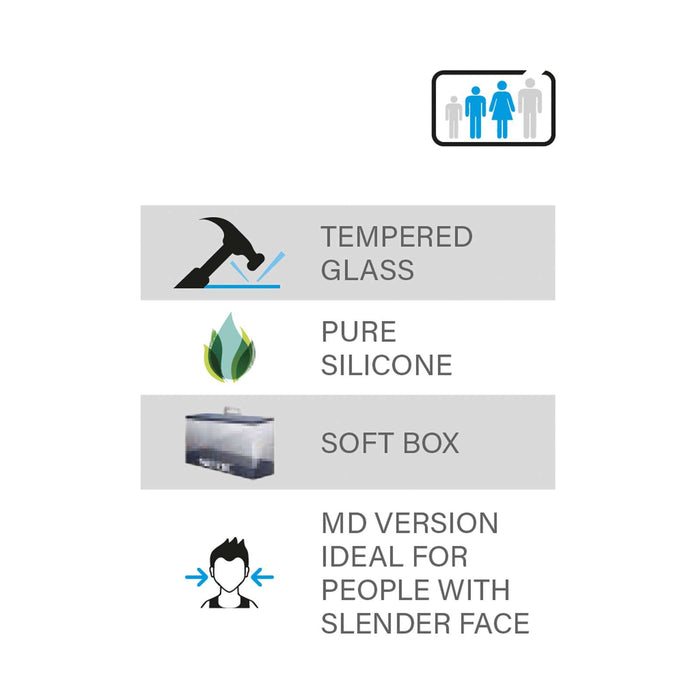 Masque de snorkeling Salina Md Transparent-Jaune Seac 9446Y
