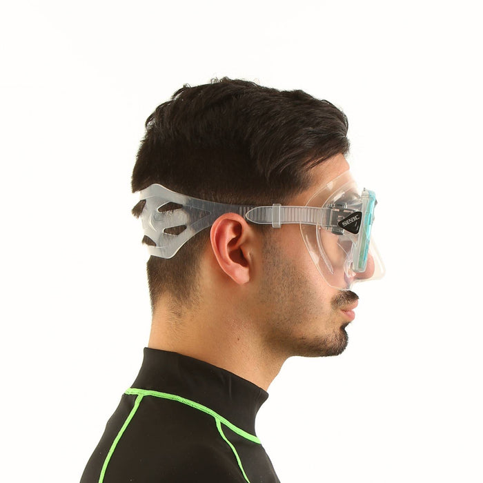 Máscara de Snorkel de Buceo Uno Claro-Azul Seac 9448BC