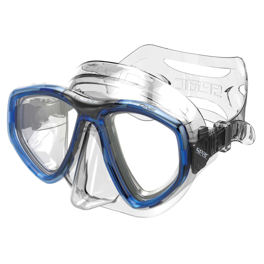 Máscara de Snorkel de Buceo Uno Claro Azul Oscuro Seac 9448B