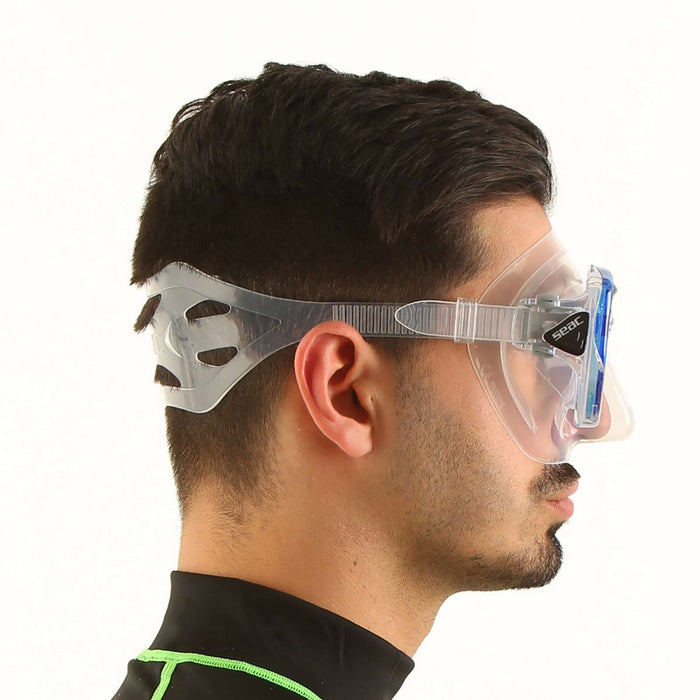 Máscara de Snorkel de Buceo Uno Claro Azul Oscuro Seac 9448B