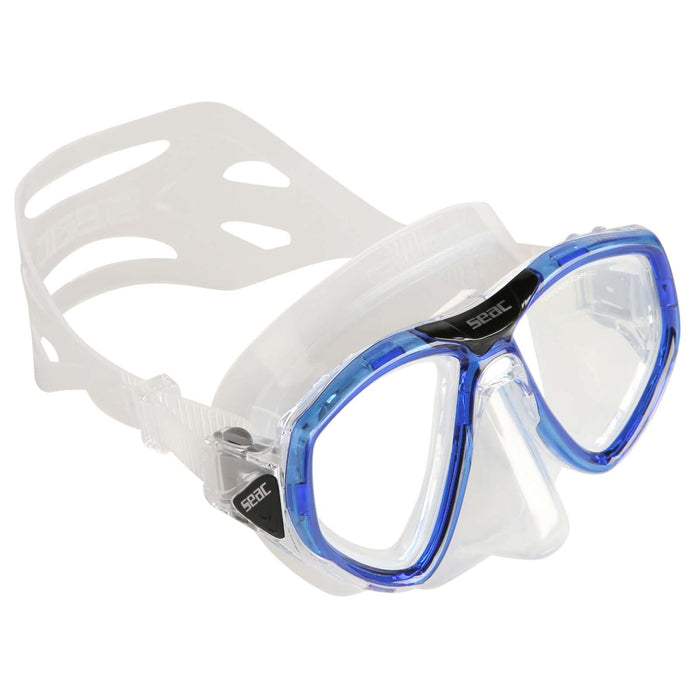 Máscara de Snorkel de Buceo Uno Claro Azul Oscuro Seac 9448B