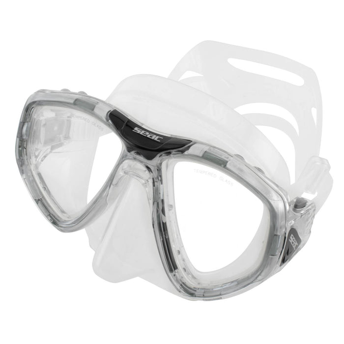 Máscara de Snorkel de Buceo Uno Claro-Negro Seac 9448N