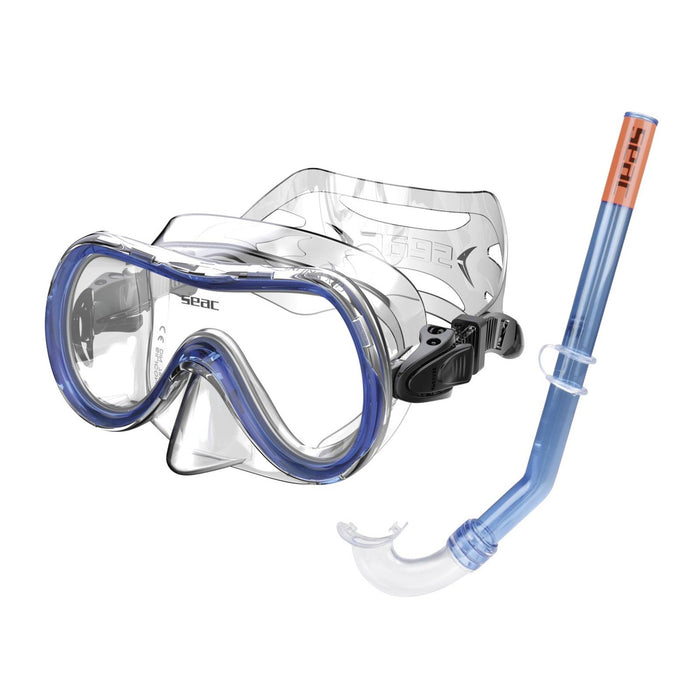Set de snorkel Salina Md Transparente-Azul Seac 9461B