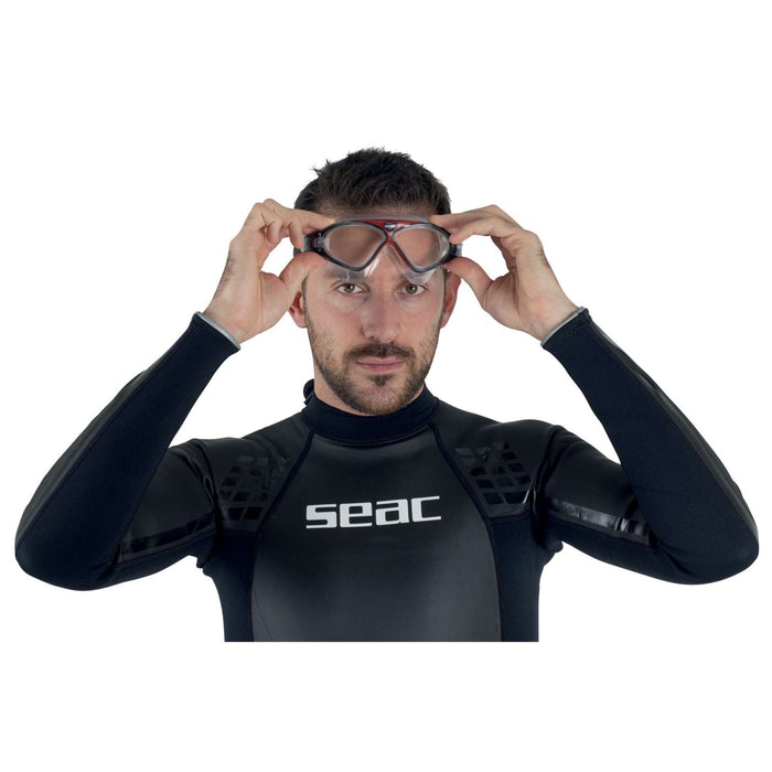 Masque de natation Vision Hd Clear-Rouge Seac 9908R