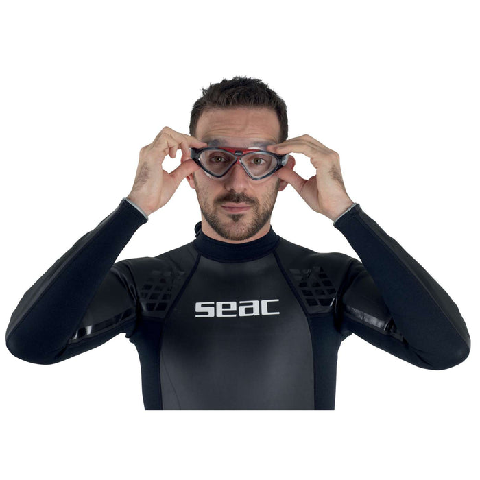 Masque de natation Vision Hd Clear-Rouge Seac 9908R