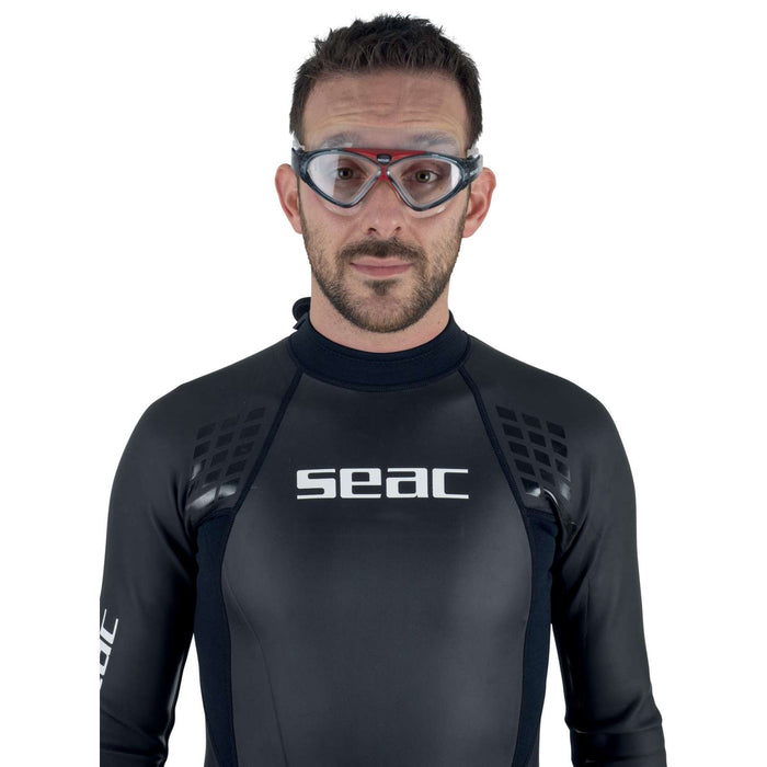 Masque de natation Vision Hd Clear-Rouge Seac 9908R