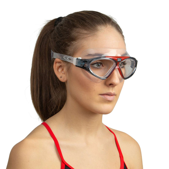 Masque de natation Vision Hd Clear-Rouge Seac 9908R