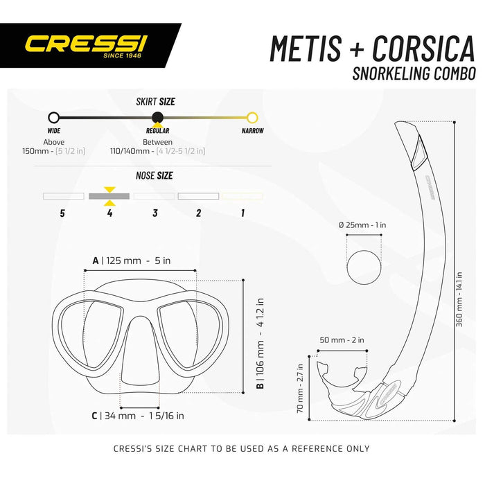 Kit di Snorkeling Metis e Corsica Hunter Camo-Blu Cressi XDM103020