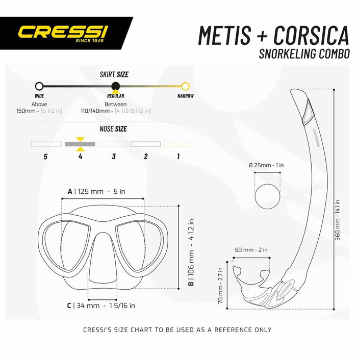Snorkeling Kit Metis and Corsica Hunter Camo-Black Cressi XDM103051