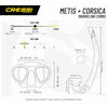 Kit di Snorkeling Metis e Corsica Hunter Camo-Verde Cressi XDM103098