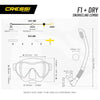 Snorkeling Kit F1 and Dry Transparent Cressi YDS280000