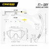 Snorkeling Kit Cressi F1 and Dry Black Cressi YDS280050