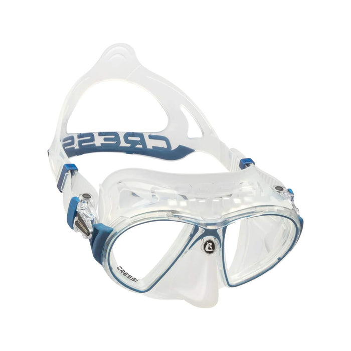 Maschera da Immersione in Silicone Zeus Trasparente-Blu Cressi DS470020