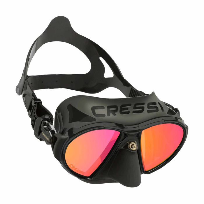 Maschera da Immersione in Silicone Zeus Lenti Nero-Arancio Cressi DS4750509